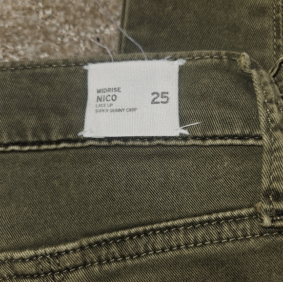 HUDSON JEANS Nico Lace-up Military Green Pants MRSP $235 - Picture 4 of 6